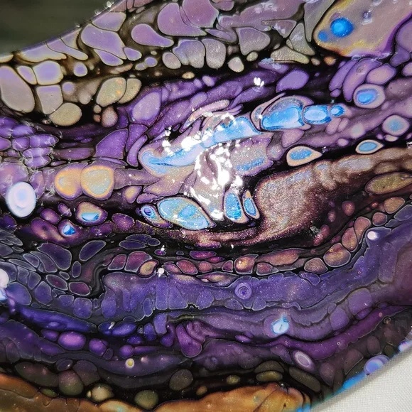 Hand Crafted Painted Mirror Vintage Edison Record Decorative Wall Art Essential - Picture 5 of 8